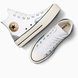 New Converse White High-Top Platform Sneakers